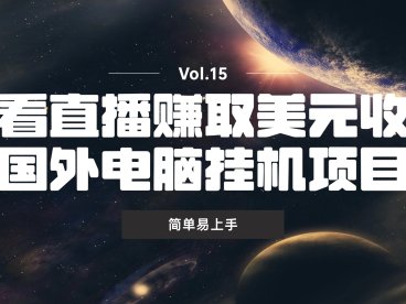 观看直播赚取美元收入,国外电脑挂机项目来了